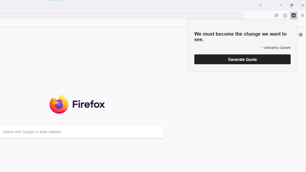 Quotey extension — browser integration view